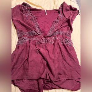 Free people open front romper never worn before